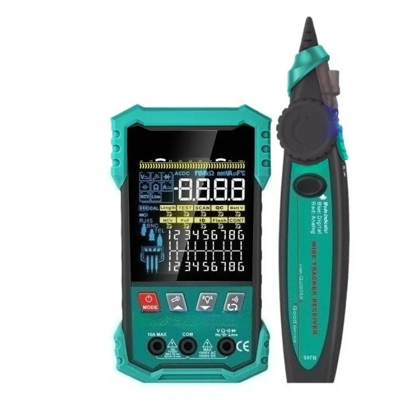 ET623 Multifunctional Network Cable Tester & Multimeter 2-in-1 Wire Tracker with Cable Length and RJ45 Test
