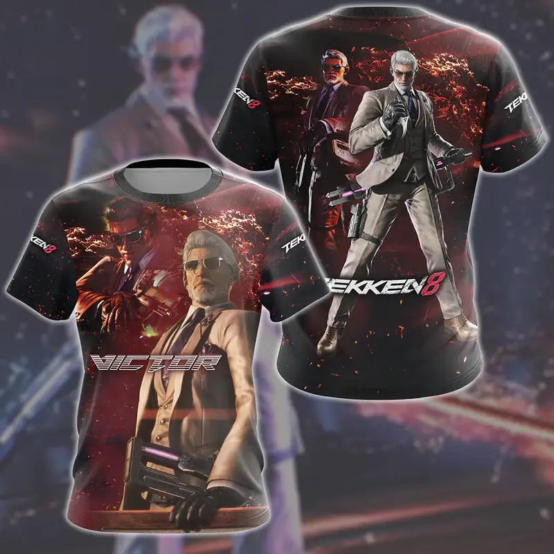 Tekken 8 Kazuya Mishima Men's T-shirt Video Game All Over Print T-shirt Men Women 3D Unisex Personality Shirt Women Children Tee