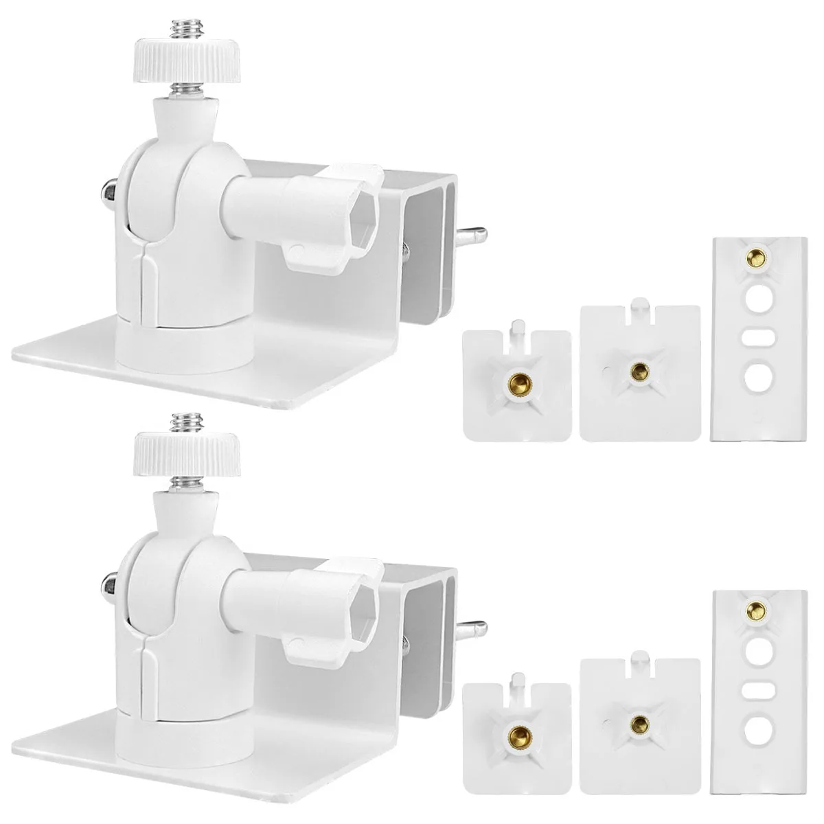 2pcs Adjustable Solar Panel Mount Bracket For Ring For Arlo For Eufy Standard 1/4 Inch 20 Screw Metal Outdoor Fixture view 3