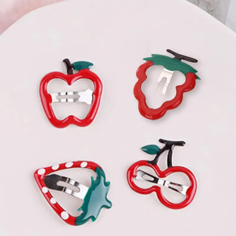 

1pcs Cute Cherry Shape Fruit Hairpins Duckbill Clip Sweet Girl Hair Pin Bangs Side Clip Woman Headwear Barrette Hair Accessories