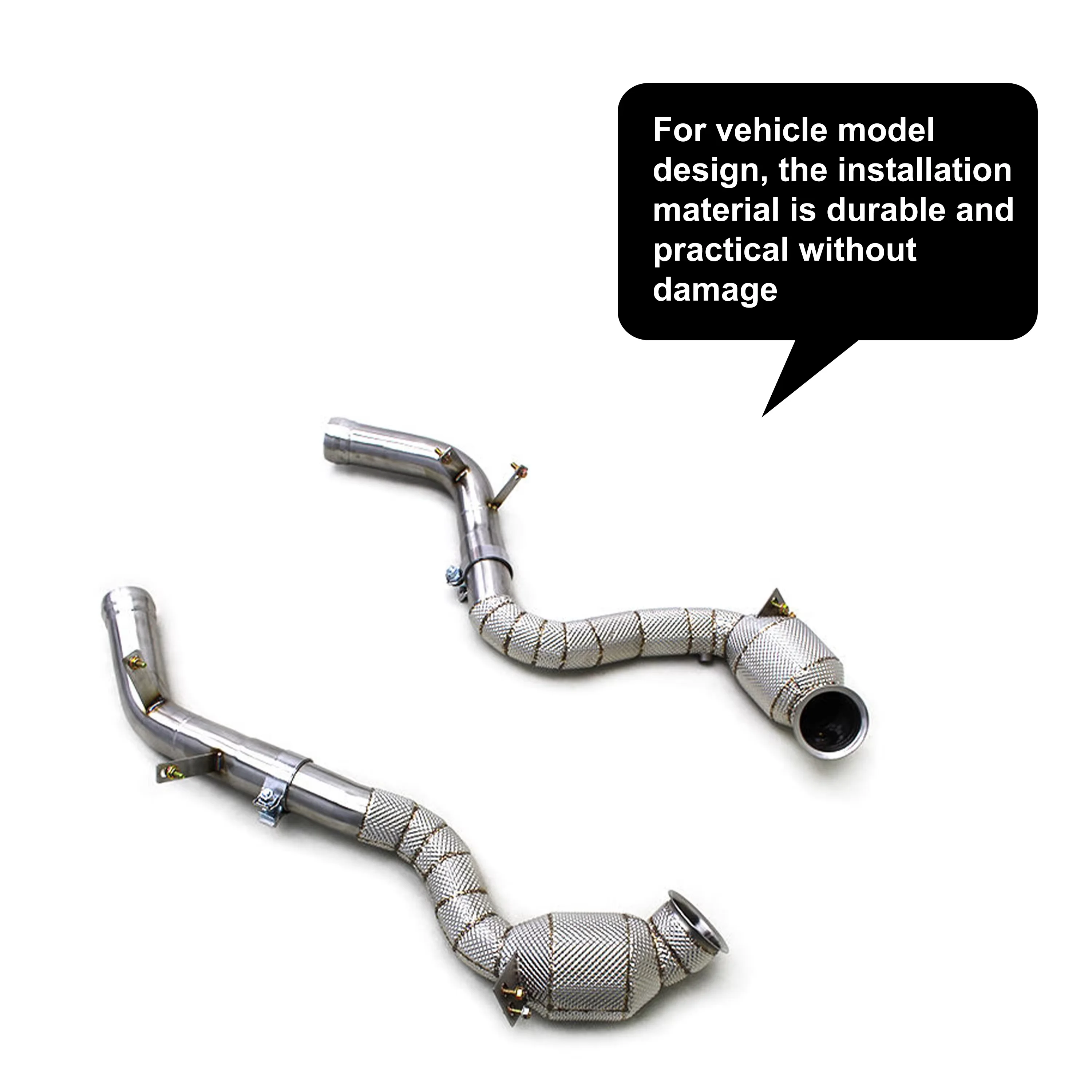 ACE Free Flow Downpipe for Mercedes-Benz AMG GT63/GT63S 4.0T 2019-2025 with Heat Shield Auto Accessories Exhaust Pipe