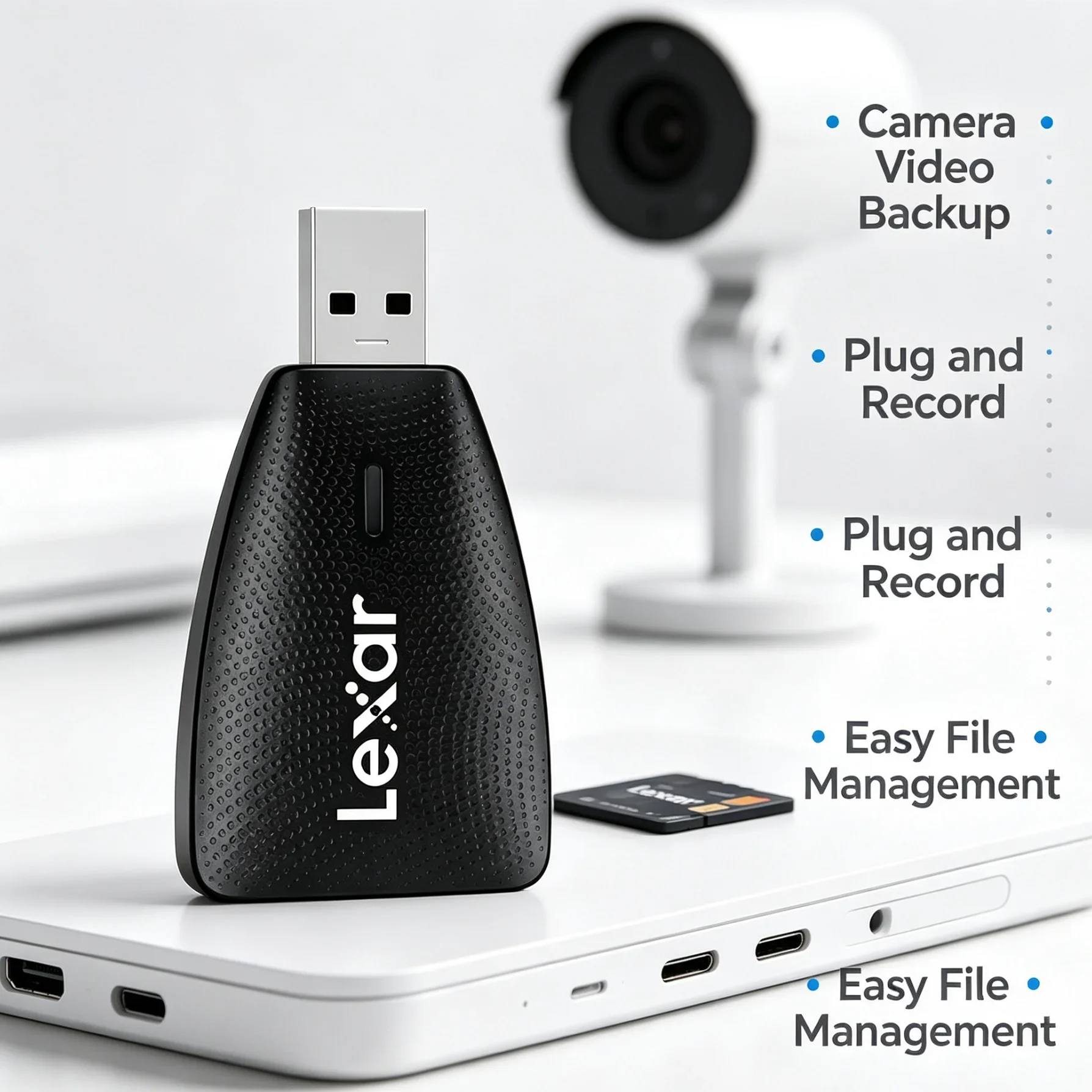 Lexar Card Reader USB 3.1 for Family Photo Album SD TF Memory Card Adapter High Speed Transfer Old Memories to Laptop