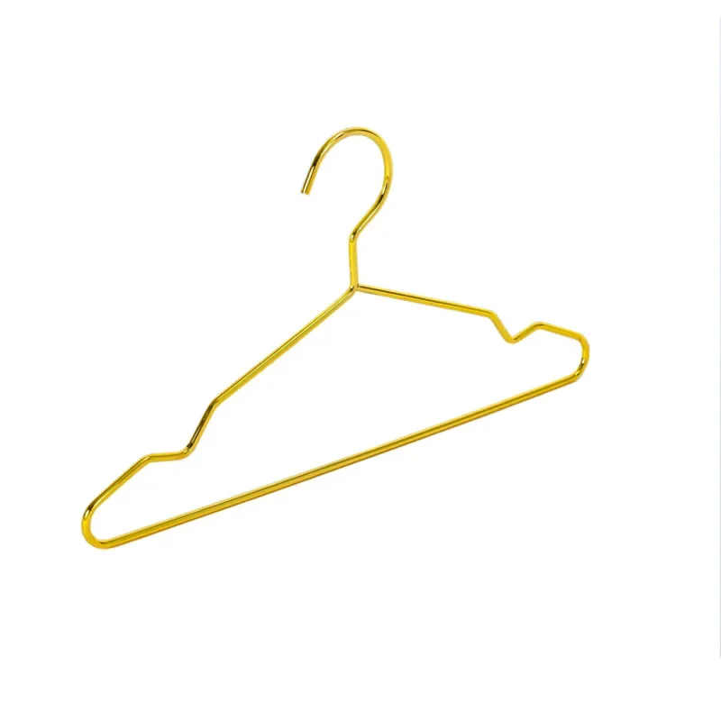 5pcs Adult 40cm Clothes Hangers Kids 32cm Heavy Duty Metal Strong Non-Slip Clothing Coat Hanger Bedroom Gold Wardrobe Storage