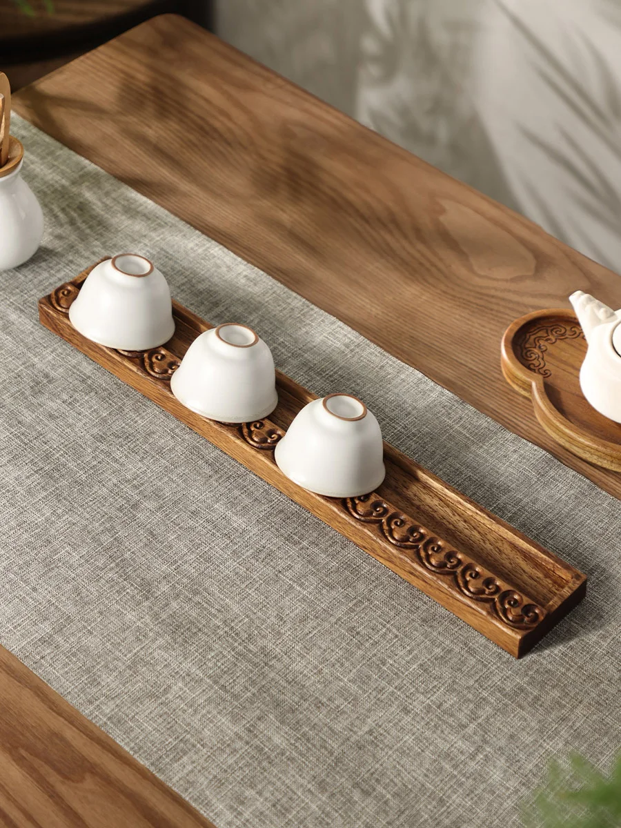 

Tea table,tea cup storage shelf, solid wood drying cup holder, draining shelf, tea ceremony, tea cup holder