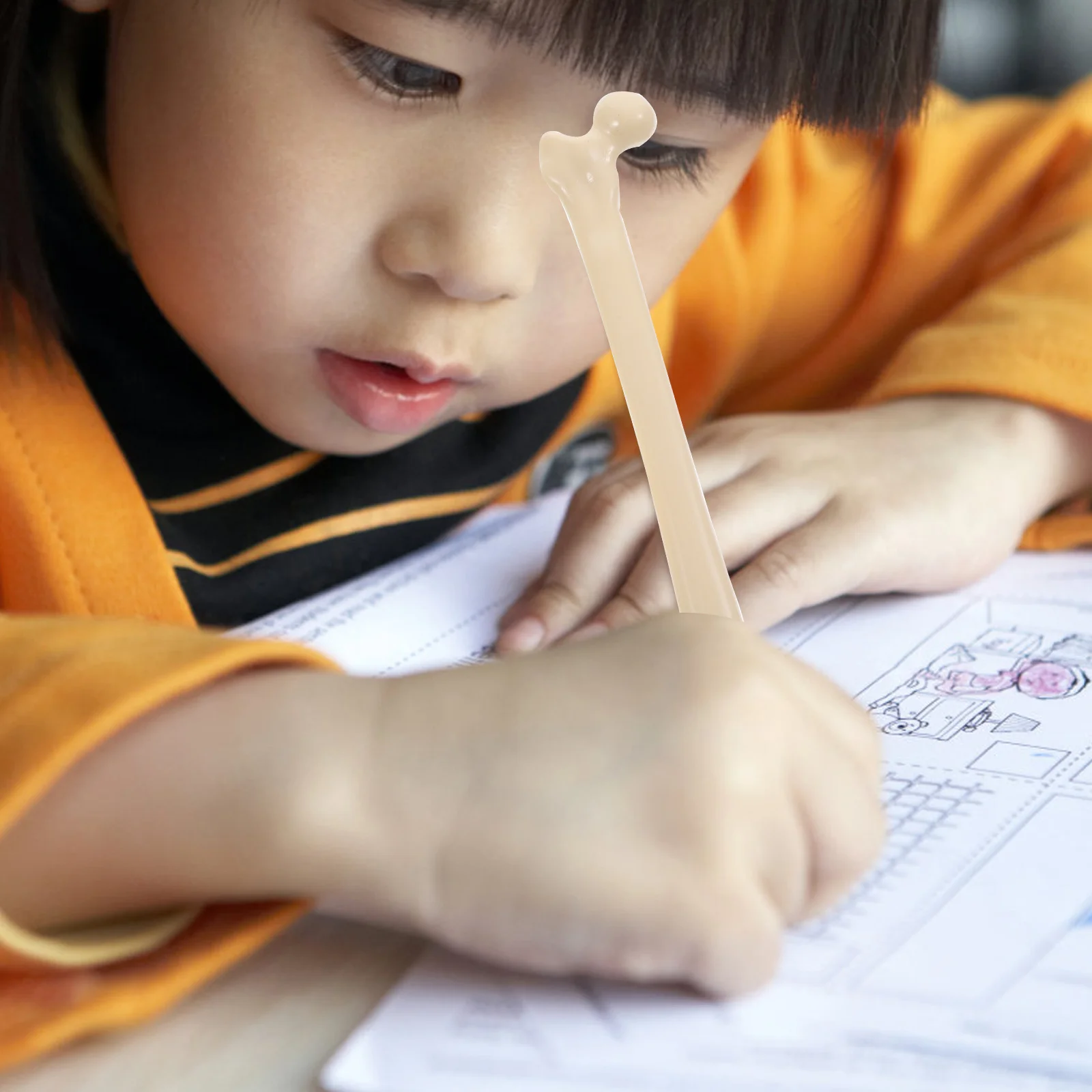 

8Pcs Bone Ballpoint Pens Creative Realistic Bone Shape Writing Pens Party Gifts Smooth Writing Stationery Goth Office Supplies