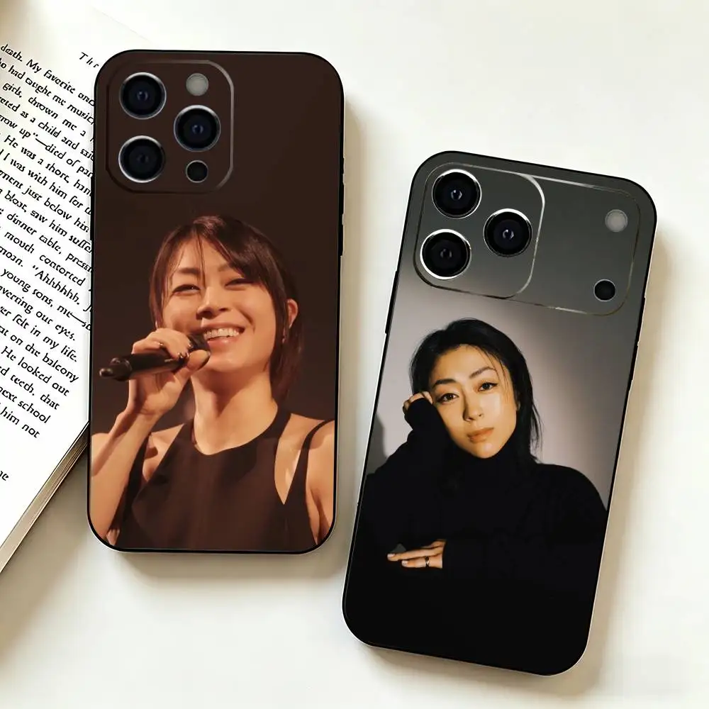 Singer H-Hikaru Utada Phone Case For iPhone 17,16,15,14,13,12,11 Plus,Pro Max,XS,Soft Silicone Black Cover