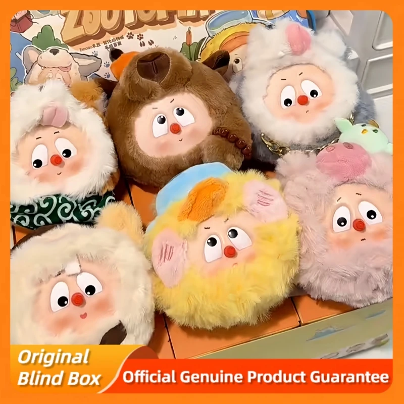 本物の Heyone Emodo ファジー Zootopia シリーズブラインドボックスかわいいビニール顔ぬいぐるみペンダント人形コレクションミステリーボックストレンディなおもちゃギフト