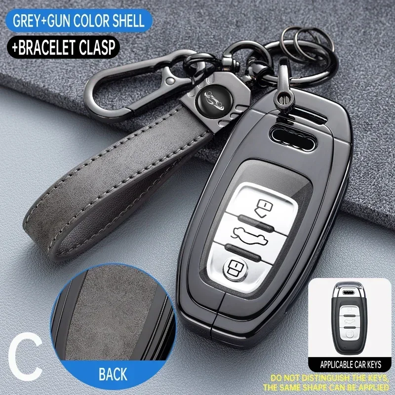 

Zinc Alloy Car Key Case Cover For Audi A1 A3 8V A4 B8 B9 A5 A6 C7 A7 A8 Q3 Q5 Q7 S4 S6 S7 S8 R8 TT Keychain Accessories Llavero