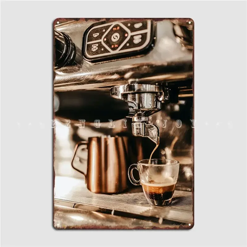 In Espresso We Trust Metal Plaque Poster Home Wall Mural Custom Mural Painting Tin Sign Posters