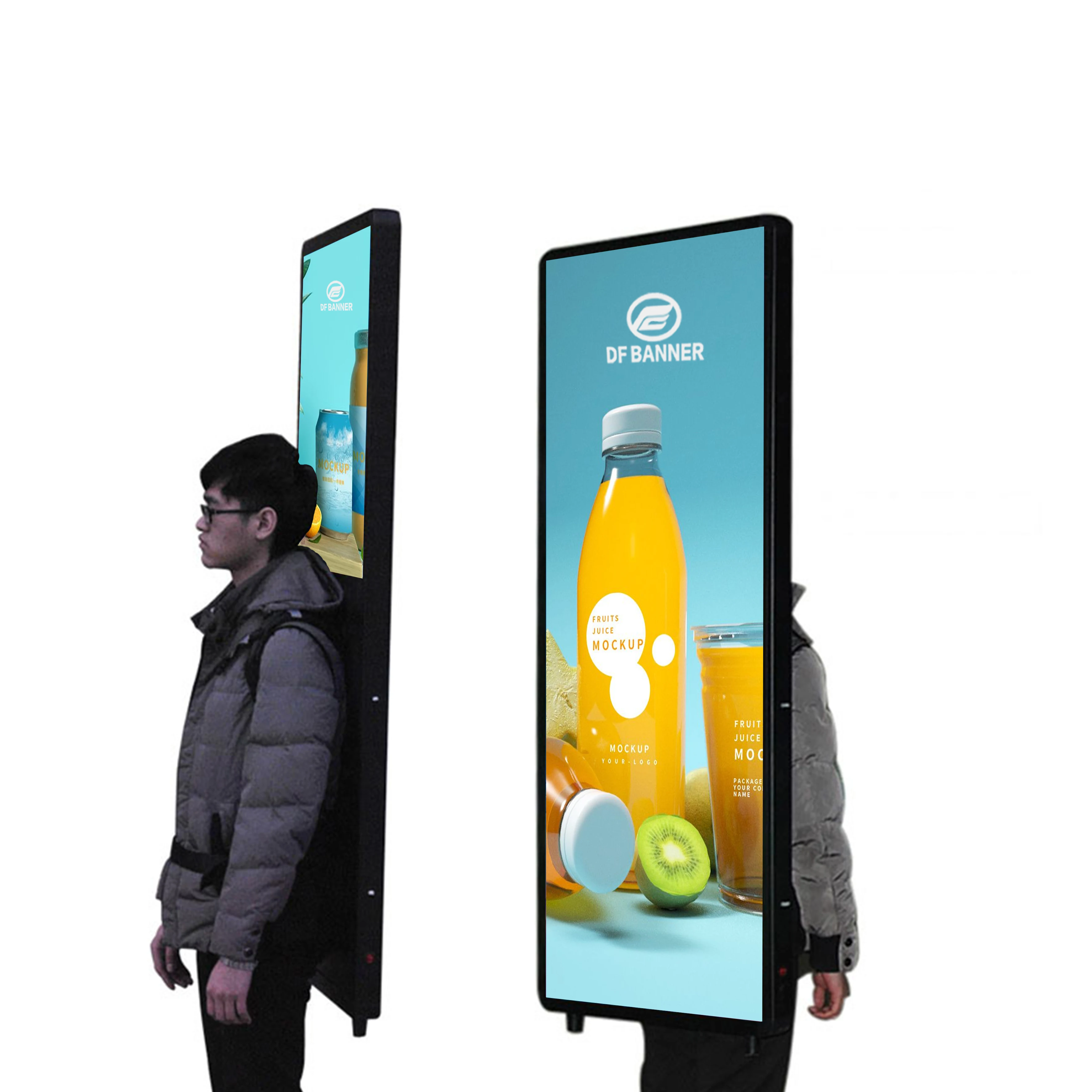 Portable LED Backpack Light Box Movable Billboard Advertising for Walking Advertisements