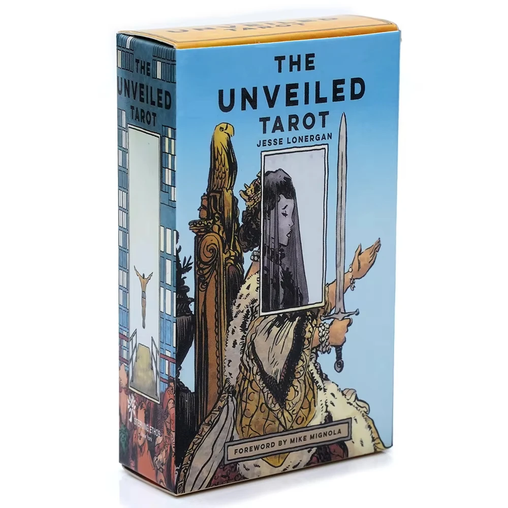 The Unveiled Tarot Deck de Jesse Lonergan Conjunto de cartas ilustradas com Foreword de Mike Mignola Design de arte exclusivo para entusiastas de tarô