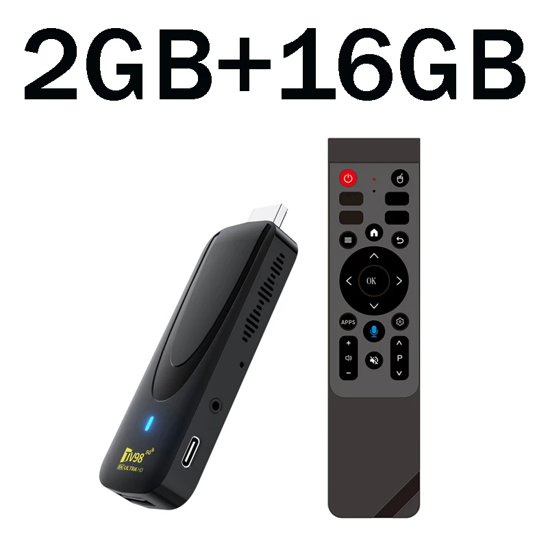 TV Stick TV98 ATV X7 HD 8K 4K Voice Control 4G 5G WiFi BT5.0 Rockchip RK3518 Quad Core Android 14.0 Smart Media Player iptv