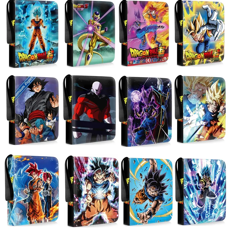 

400/900pcs Dragon Ball Freeza Card Zipper Binder Book Folder Anime Son Goku Vegeta PU Zipper Cards Collection Album Toy Gift