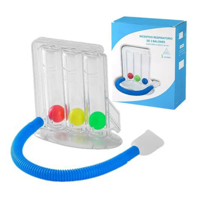 

3 Balls Breathing Trainer Breathing Trainer For Lungs Lung Function Exercise Respiratory Spirometry For Athletes