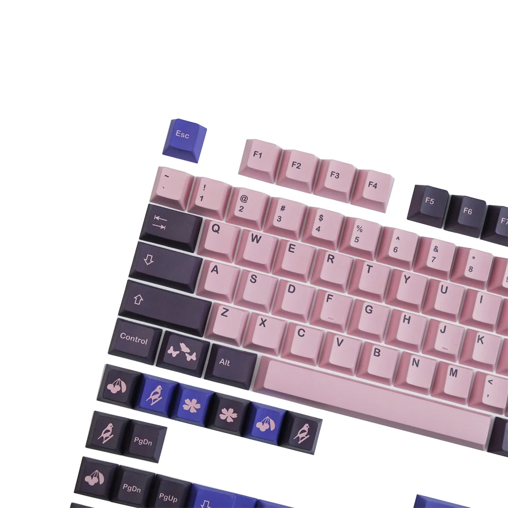 GMK Blossom PBT Keycap ISO Enter Mechanical Keyboard Keycap Cherry Profile DYE Subbed For GH60 GK61 GK64 68 75 84 87 96 104