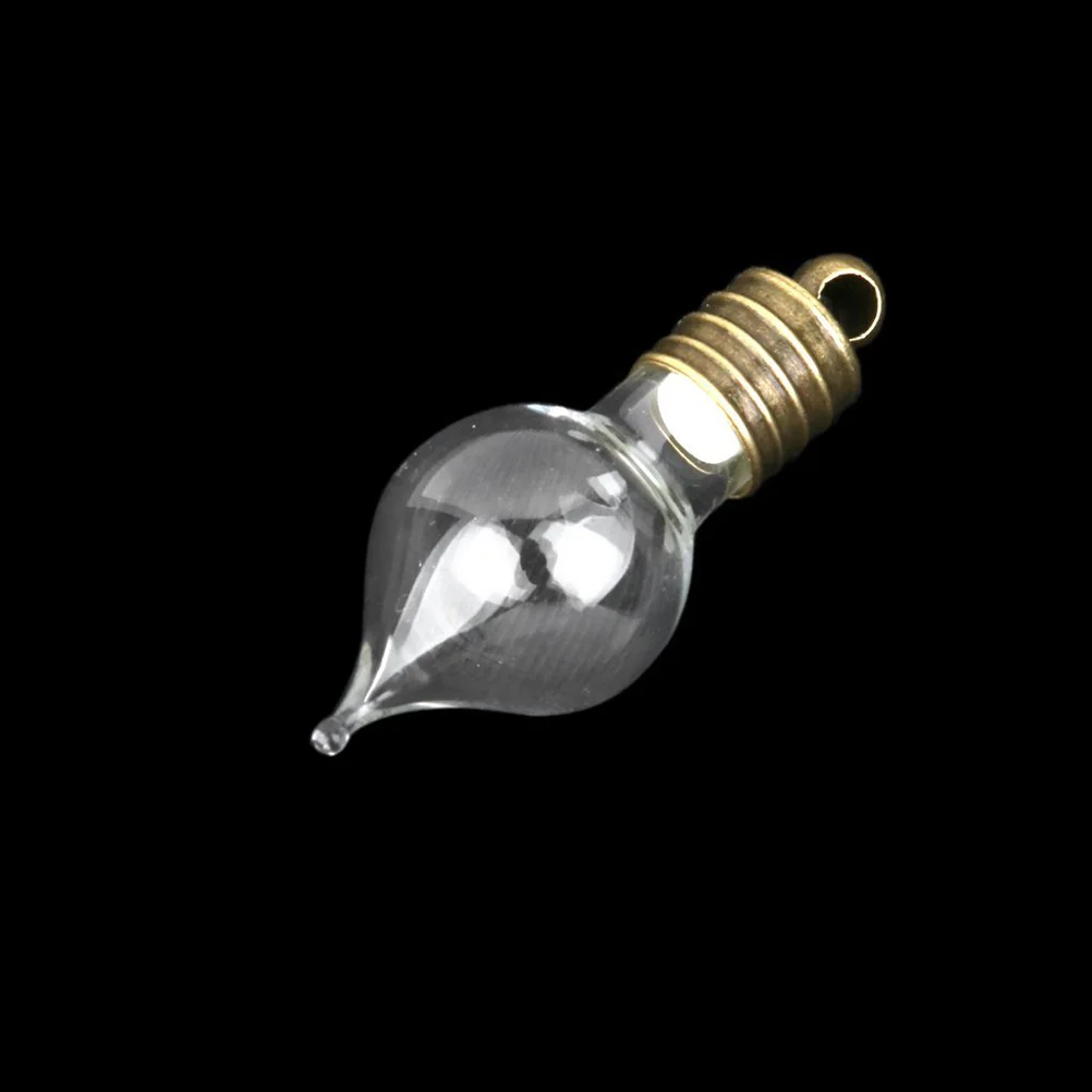 

10Pcs Miniature Glass Wish Bottles Clear Handcrafted with Bronze Lid Perfect for DIY Decoration Perfume Vial Gift Jar