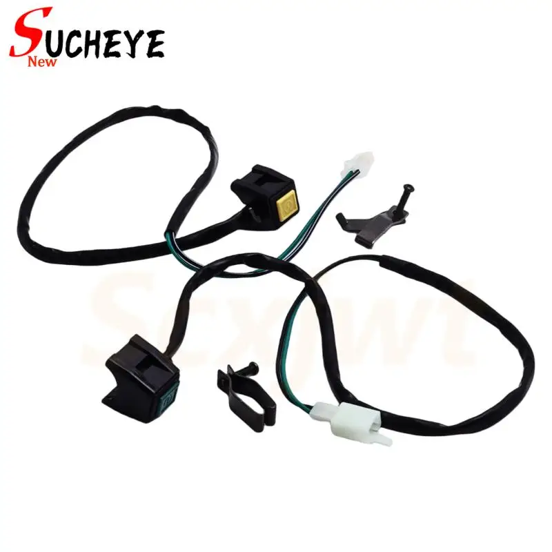 Suitable for universal motorcycle handlebars with square button ignition switch, available in green and yellow, high-quality bla