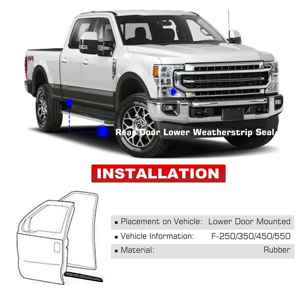 السير الوقائي شريط الطقس السفلي لفورد F450 1999-2017 لفورد F750 F650 2016-17 استبدال الجبهة العملي