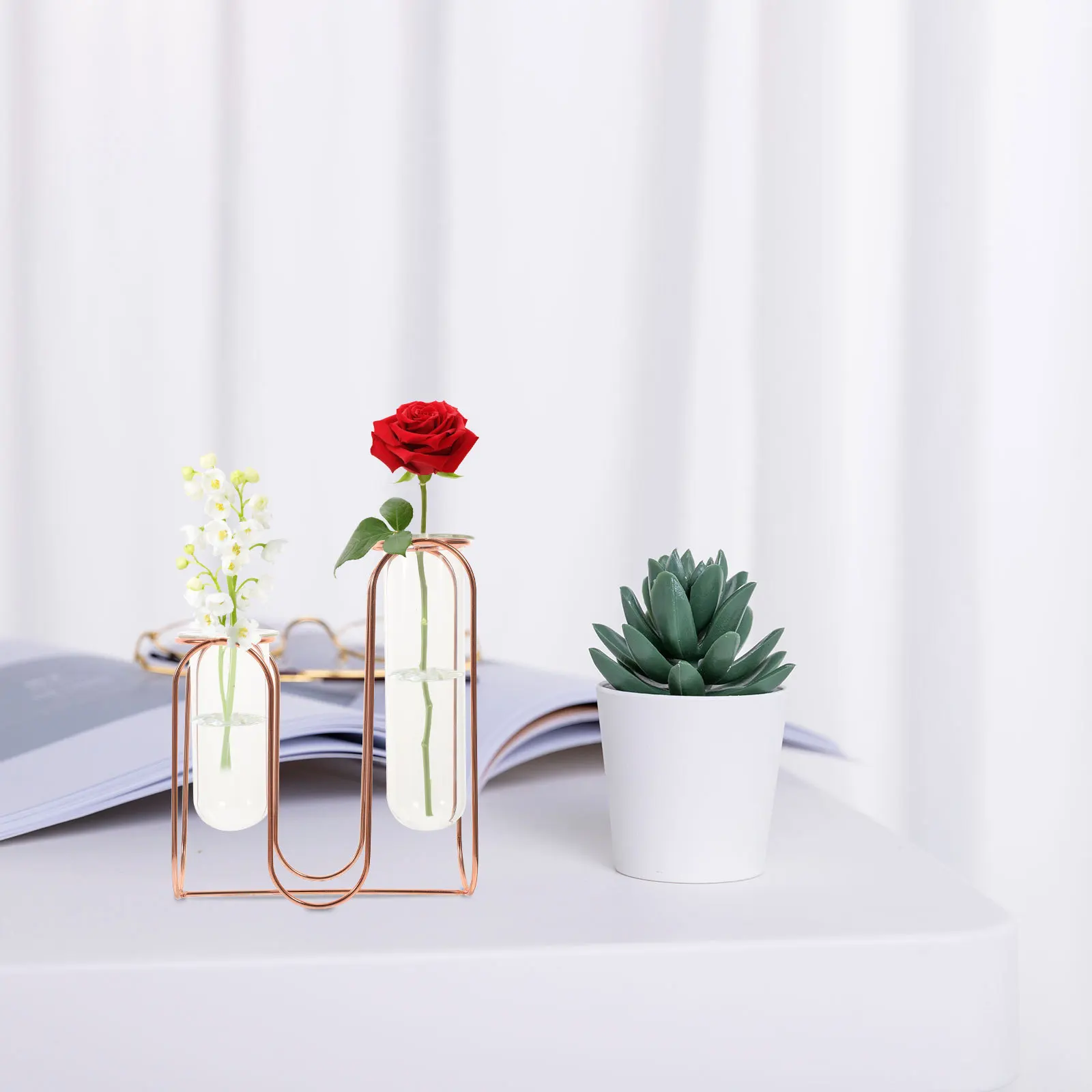 

Transparent Hydroponic Glass Vase Small Size Flower Container for Home Decoration Desktop Floral Art Holder Flower Vase
