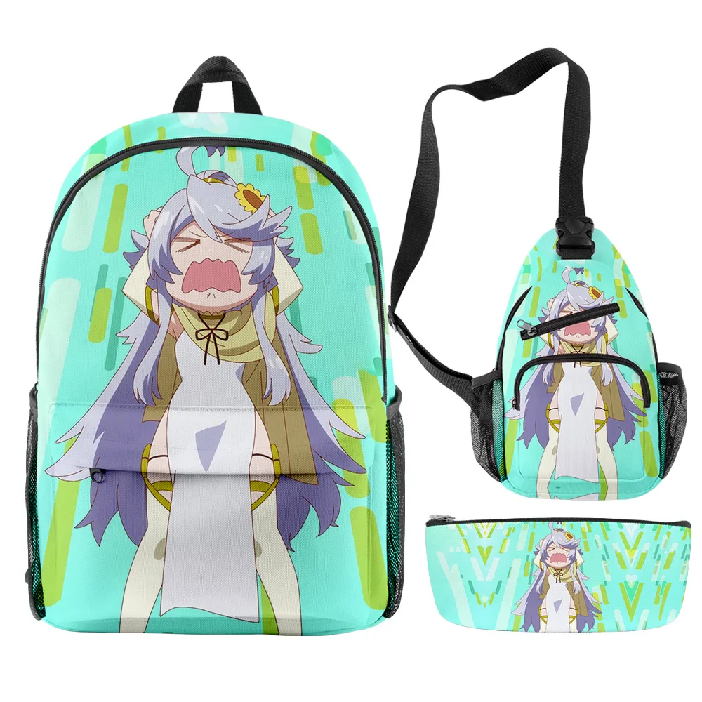 

Tondemo Skill de Isekai Hourou Meshi 3pcs/set Backpack Schoolbag Pen Case Waist Bag Boys Girls Work Study Travel Backpack