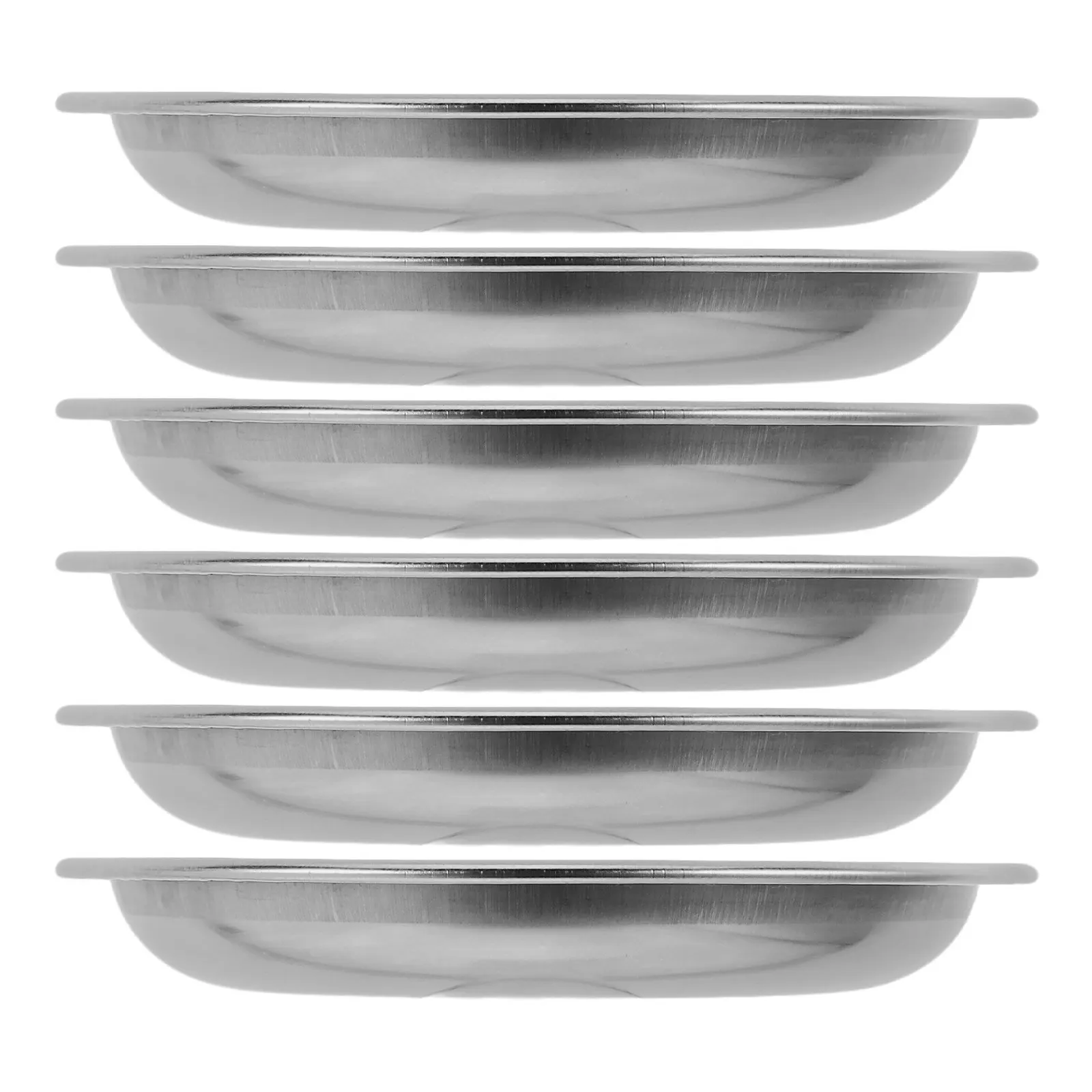 6 pcs Stainless Steel Scale Pan For Digital Scales Jewelry Weighing Tray Lab Food Use Compact Precision Small Metal Plate