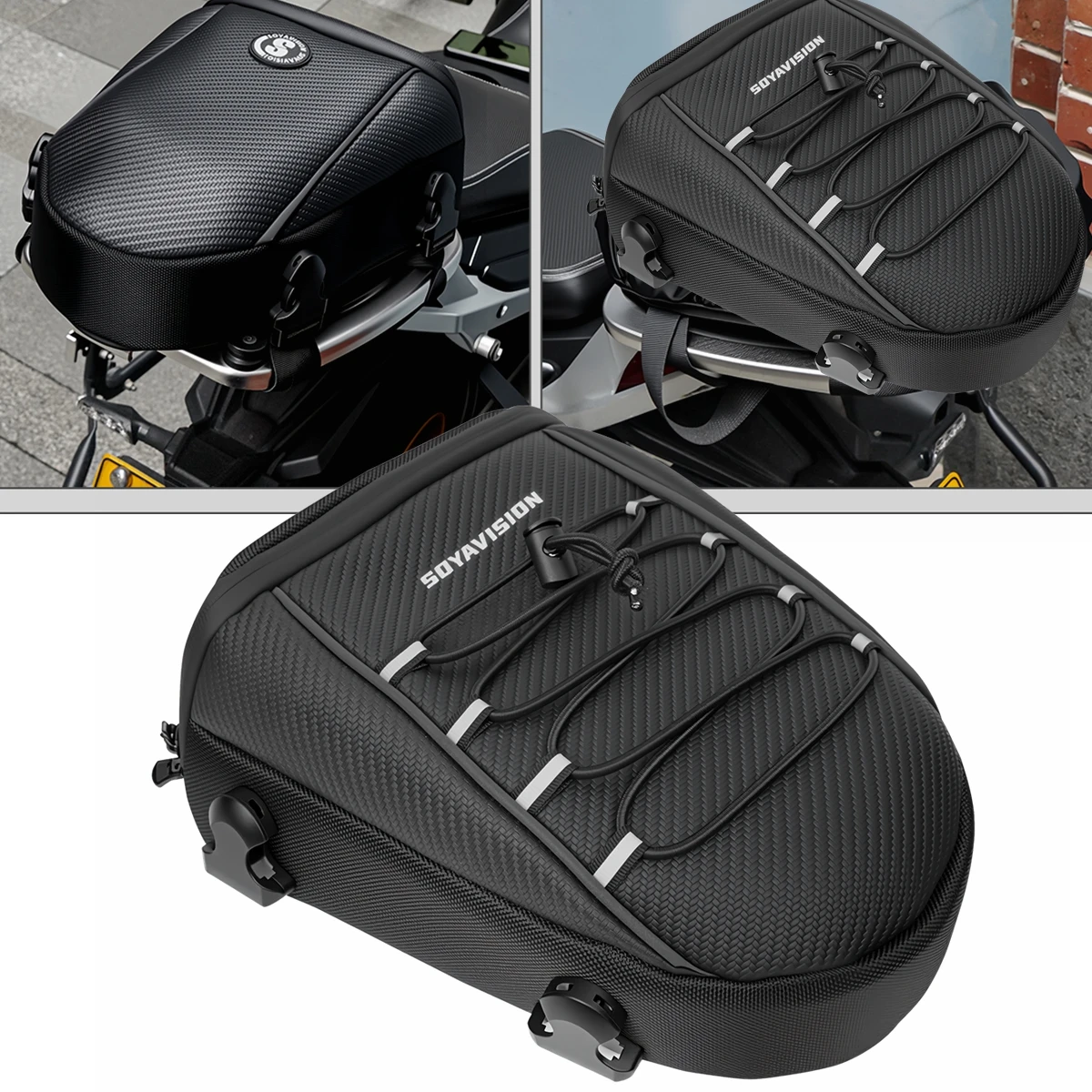 Universal Motorcycle Tail Bags Waterproof Rear Seat Storage Bag for Sport Bike Touring Riding Outdoor Dry Travel Luggage Bag