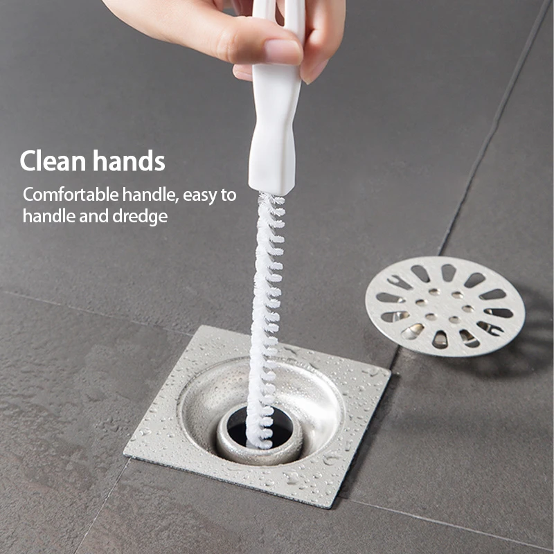 Super Long Pipe Dredging Brush Flexible Drain Cleaner Bathroom Hair Sewer Sink Cleaning Brush Clog Plug Hole Remover Tool