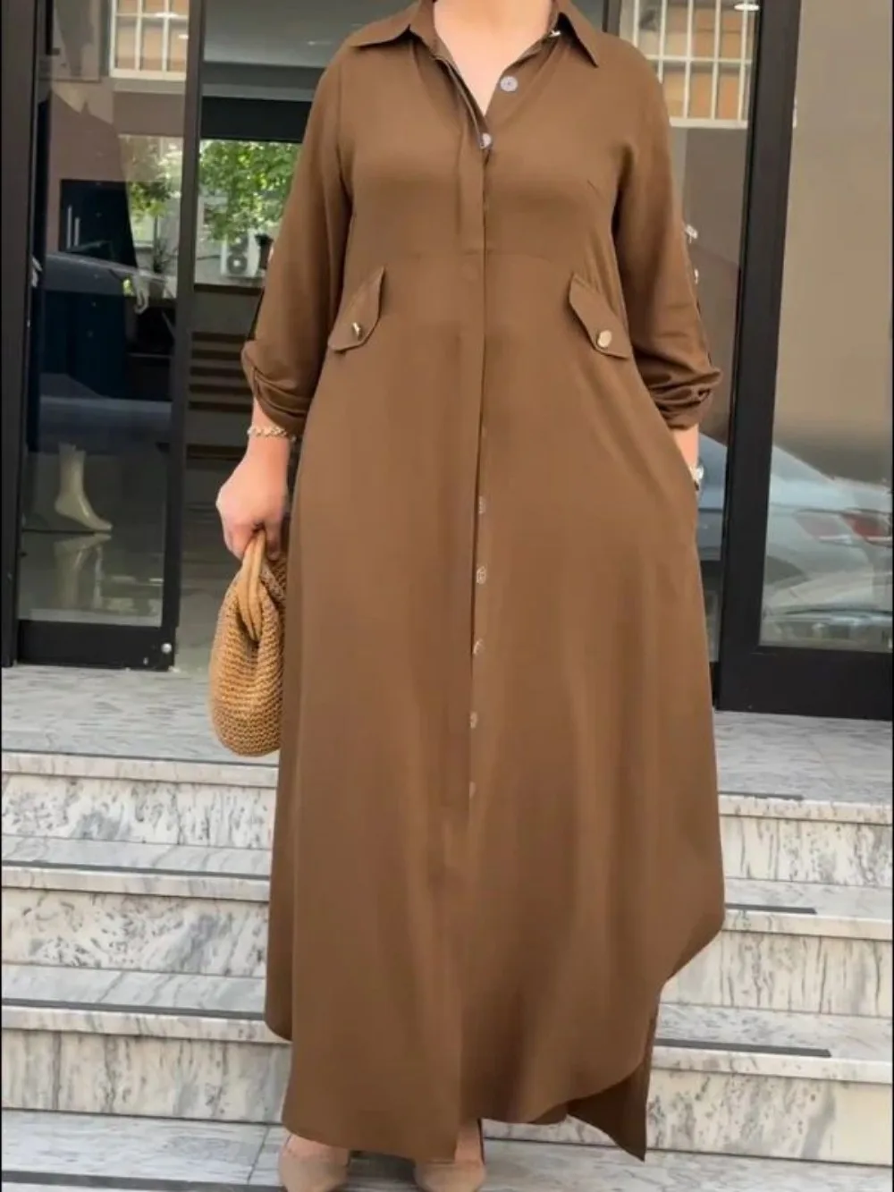 Eid-Robe musulmane avec pantalon pour femme, Ramadan Jalabiya, Robe chemise solide, Maroc, Dubaï, Abayas VestiEducational Largos, Ensemble 2 pièces