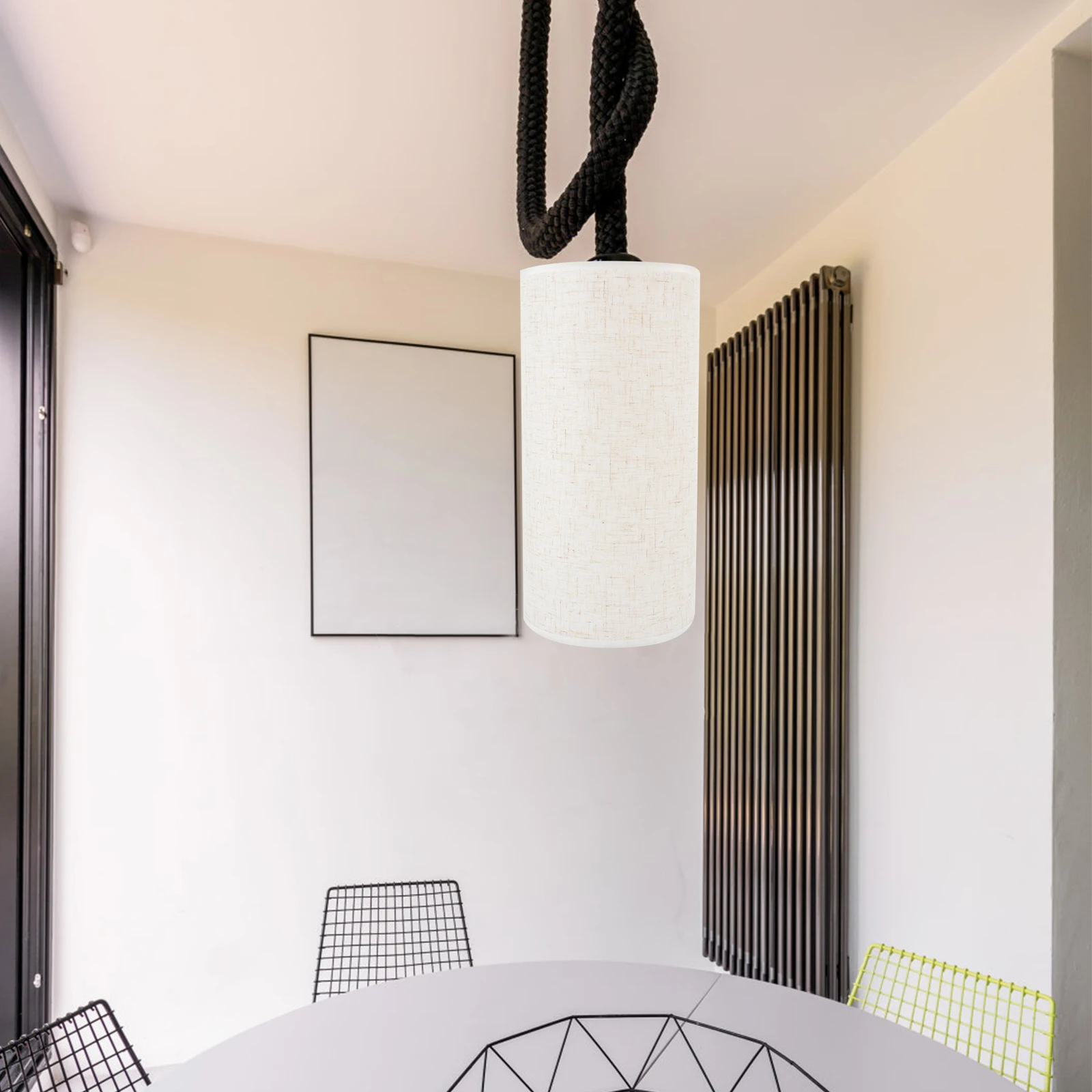 

Lamp Shade E27 Base Drum Linen For Floor Table Desk Lamp Cloth Cover Cylinder Diffuser Indoor Decor Light Accessory