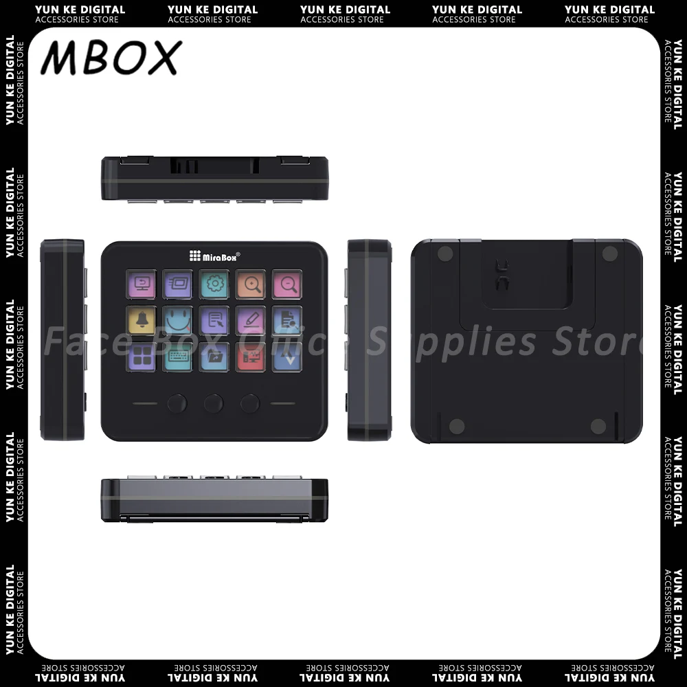 Mirabox M18 V2.0 Stream Deck Keyboard Visual DIY Macro Buttons Desktop Keyboard 18Keys Adjustable Console Stand Touch HA Custom