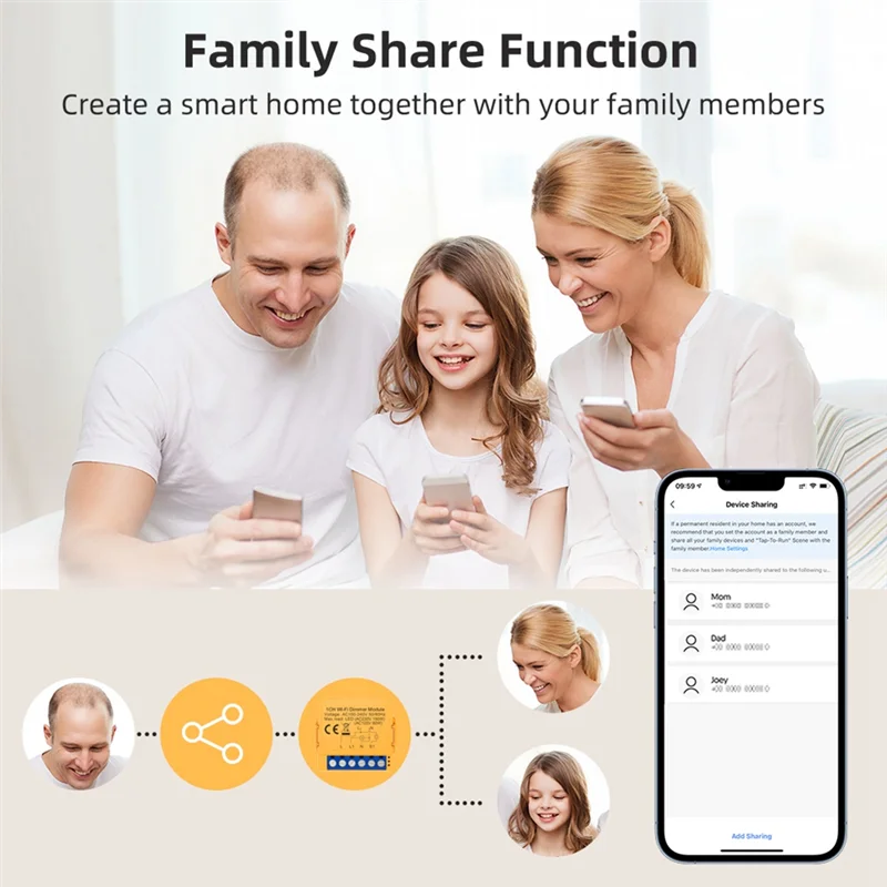 Módulo de interruptor de atenuación inteligente CABE-Tuya Wifi, módulo de interruptor de luz de atenuación de 2 entradas, Control por aplicación remota, funciona con Alexa, Google Home Dura