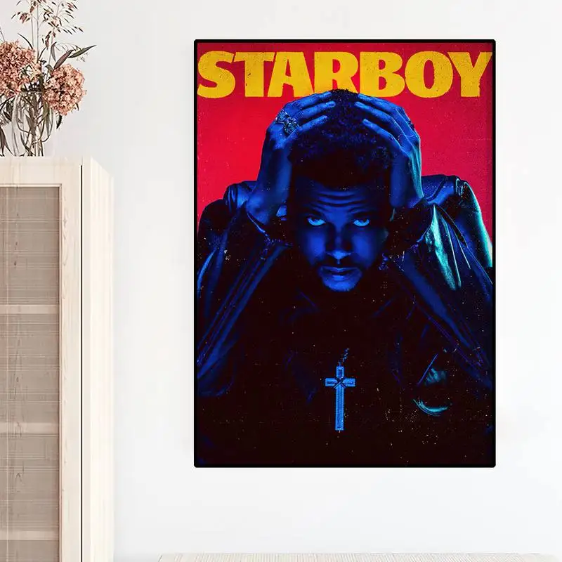 Singer The Weeknd POSTER Poster Prints Wall Painting Bedroom Living Room Wall Sticker Small