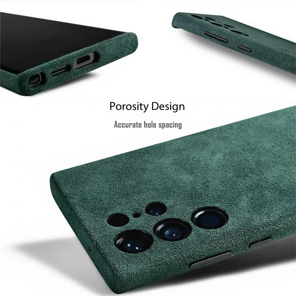 Etui na Samsung Galaxy S24 S25 S26 Ultra Plus ALCANTARA, magnetyczne etui skórzane biznesowe na telefon S26 S25 S24 Ultra — zdjęcie produktu 4