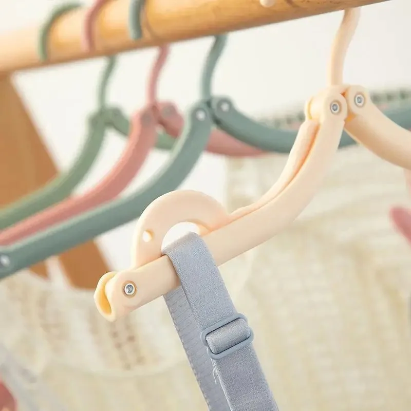 Multifunctional Travel Folding Clothes Hanger Portable Clothes Hanger Anti Slip Foldable Drying Rack Space Saving Stand