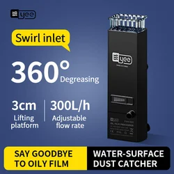 Mini Aquarium Surface Oil Skimmer Filter Mute Auto Oil Film Processor Remove Tool for Fish Tank Water Filtration 220-240V 3W