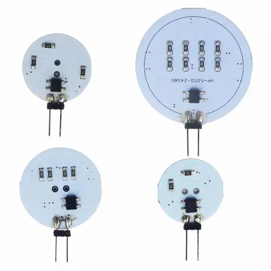 10X G4 Dc12V Led Lâmpadas Do Navio Redondo Lâmpadas Home Bulb 1.2W 2.4W 180 Graus Soquete Da Lâmpada de Economia de Energia 5050 9/12/15Leds Substituir