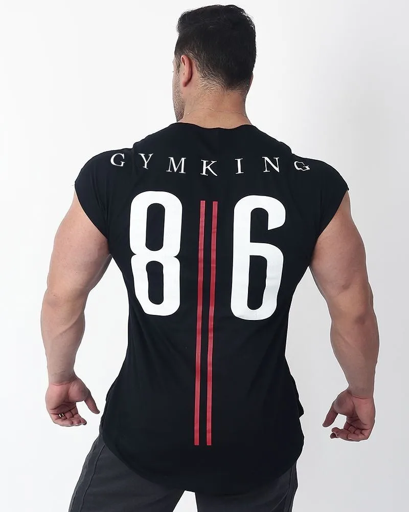 2024 Men\'s Summer Trendy European and American Fitness Digital Printed Short-Sleeved Sports Training Wear Round Neck Slim Fi