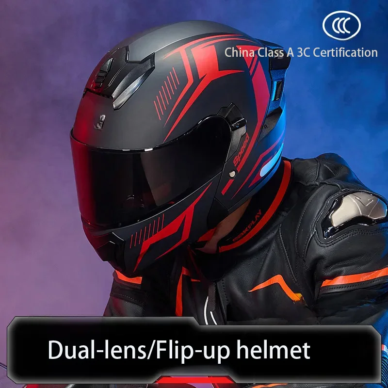 

Сертифицированный 3C мотоциклетный шлем, подходящий по сезонам откидной полнолицевой шлем для езды на мотоцикле и электрическом скутере