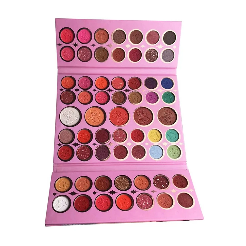 61 Colors Eyeshadow Palette Blue Pink Color Pearly Matte Glitter Shiny Eye Shadow Makeup Eye Pigment