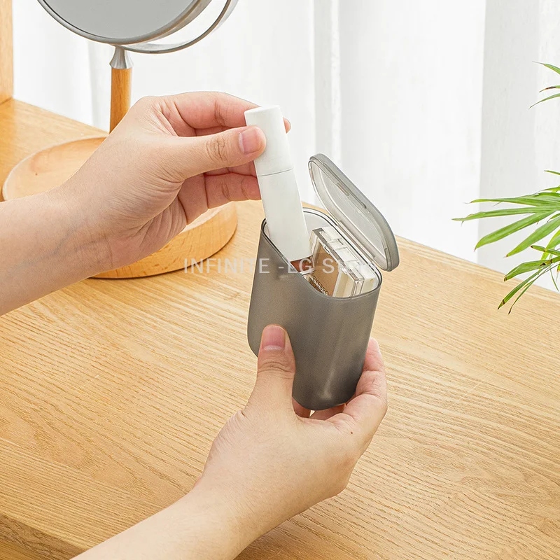 Desktop Data Cable Storage Box Dustproof With Cover Mobile Phone Charger Box Transparent Cable Wire Container Box In Office Home