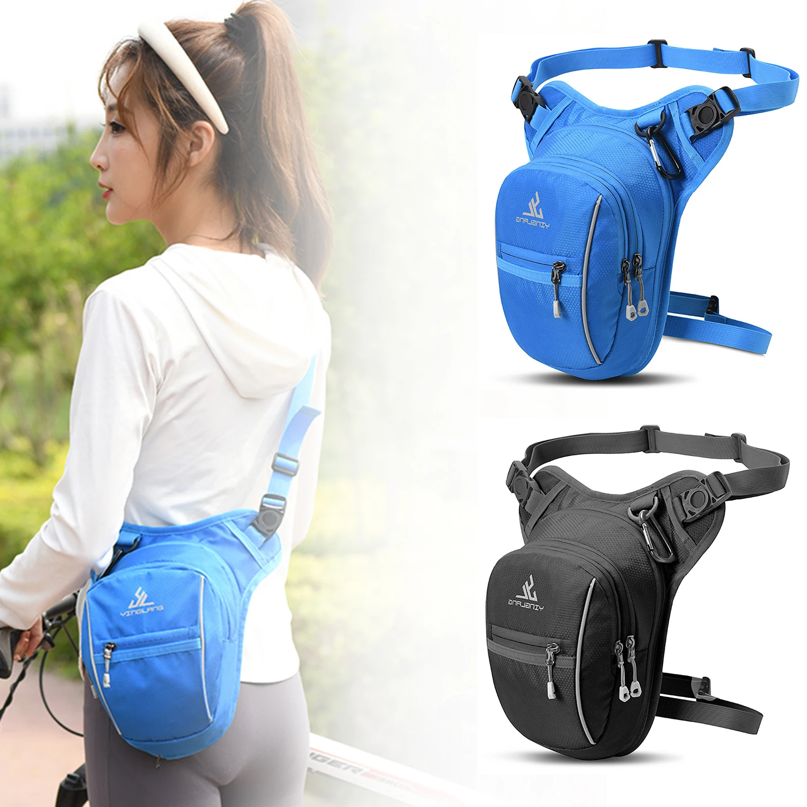 

Motorcycle Drop Waist Leg Bag Thigh Belt Hip Bum Waterproof Motorbike Tactical Travel Cell Mobile Phone Purse Fanny Pack Bags