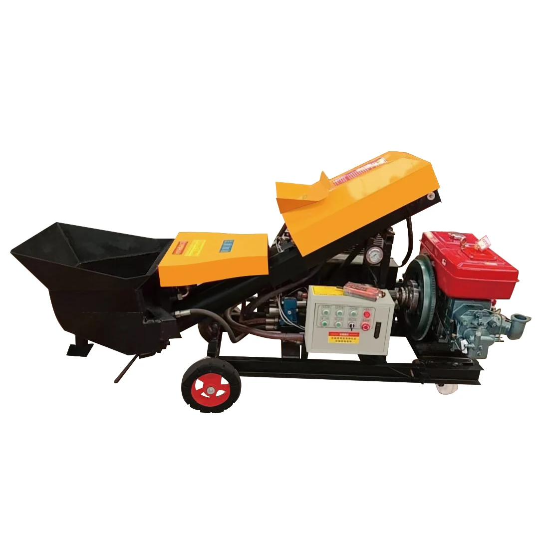 Mini Professional Diesel Concrete Pump Machine With Engine Core Components For Cement Mortar Pumping