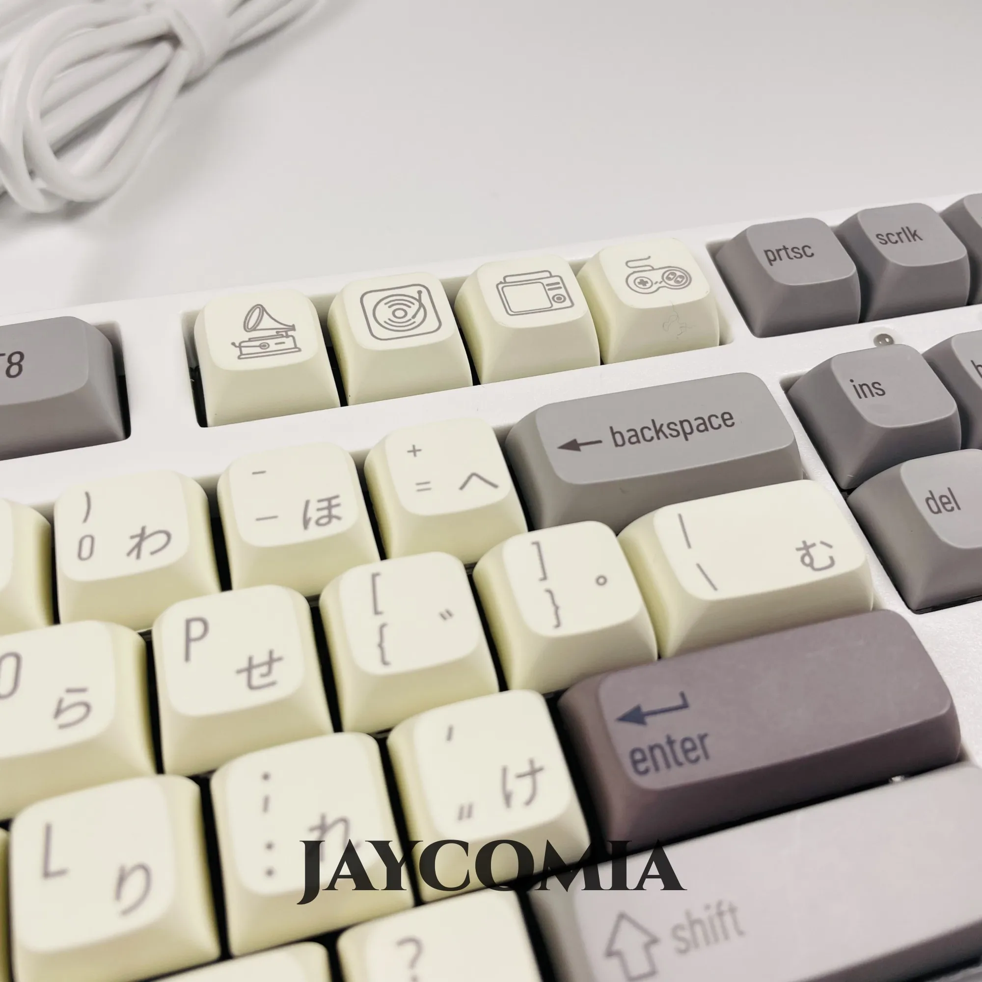 133 tasten Retro Japanischen Tastenkappen PBT XDA Profil Dye Sub Minimalistischen Weiß Keycap Für Gaming Mechanische Tastatur Custom DIY Schlüssel