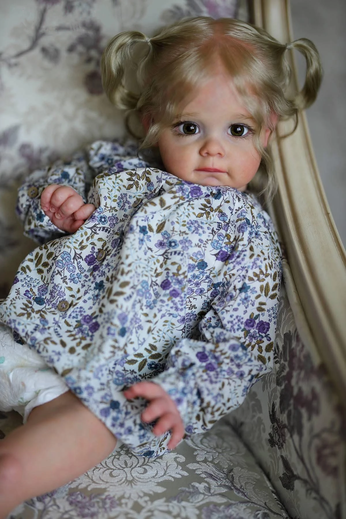 NPK 60CM Lifelike Toddler Maggi Doll with Soft Body Handmade High Quality Newborn Collectible Art Doll with Hand-rooted Hair - view 6
