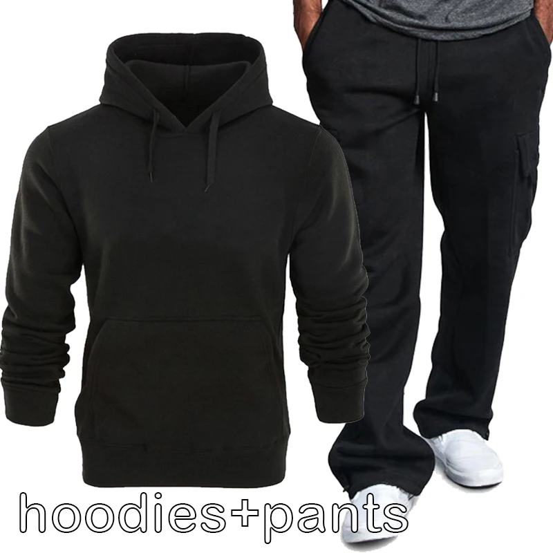 Men's Clothing Fashion Track Suits Sports Wear Jogging Suits Ladies Hooded Tracksuit Set Clothes Hoodies+Sweatpants Sweat Suits