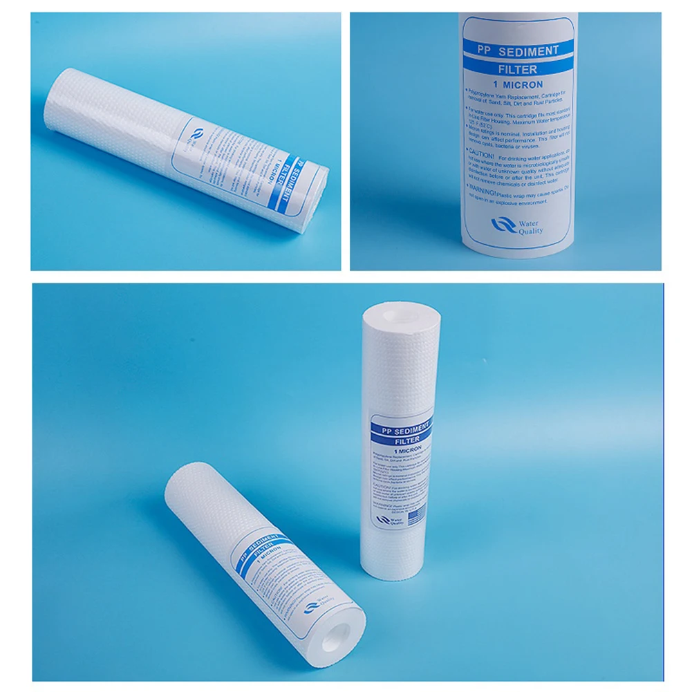 New 1/5 Micron PP Sediment Water Filter Replacement Cartridge for Water Purification 6.2*6.2*25.4 cm