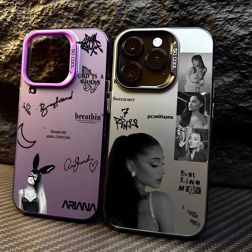 حافظة هاتف Singer A-Arianas G-Grande ممن لهم Reno14 Reno13 Reno12 Reno11 Reno10 Reno8 7 6 5 Z F T Pro Plus 4G 5G غطاء خلفي غير لامع