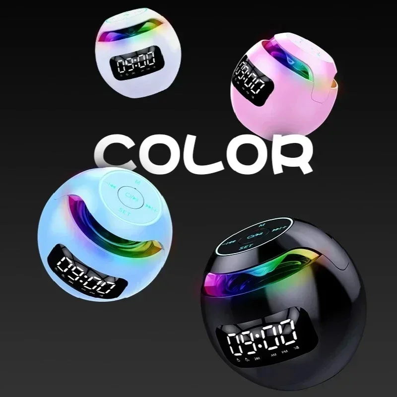 

G90 New Load Spray Bluetooth Speaker Household Ball Card Lock Clock Colorful Bluetooth Speaker Mini Portable