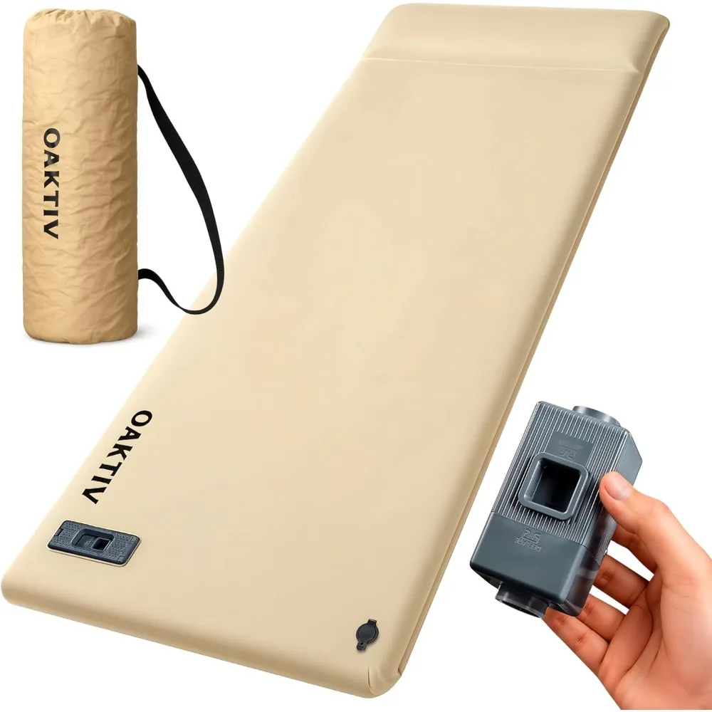 

Самонадувающийся спальный коврик для кемпинга — для автомобиля, рюкзака, пена с эффектом памяти 3,15 дюйма и воздушная поддержка