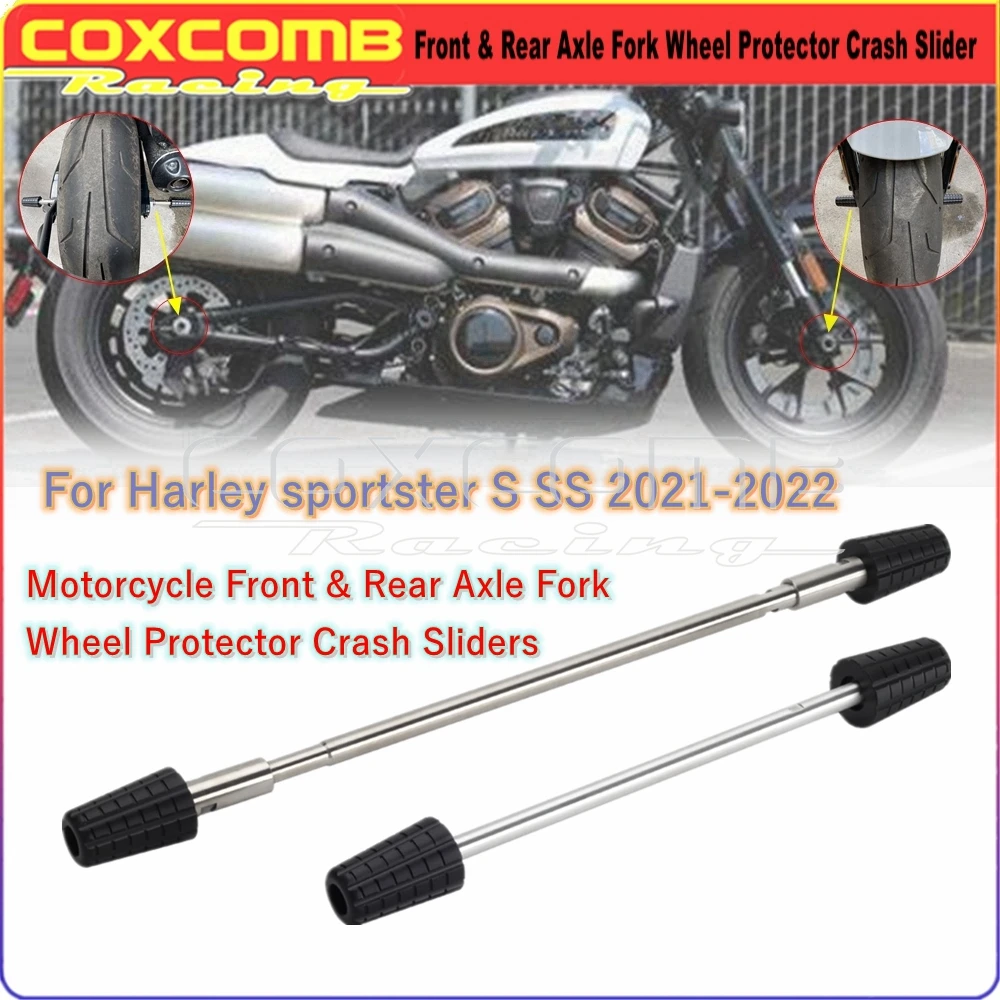 

Motorcycle Front Rear Axle Fork Wheel Protector Crash Sliders For Harley Sportster S SS 2021-2023 Falling Protection Accessories